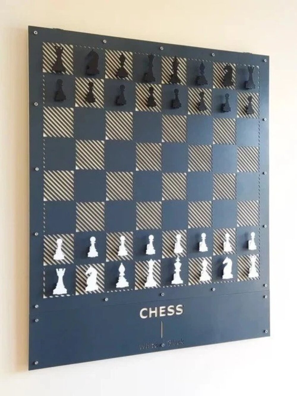 Large Magnetic Wall Chess Board Game Set